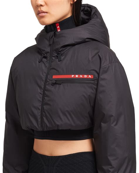 white prada puffer jacket|Prada puffer jacket cropped.